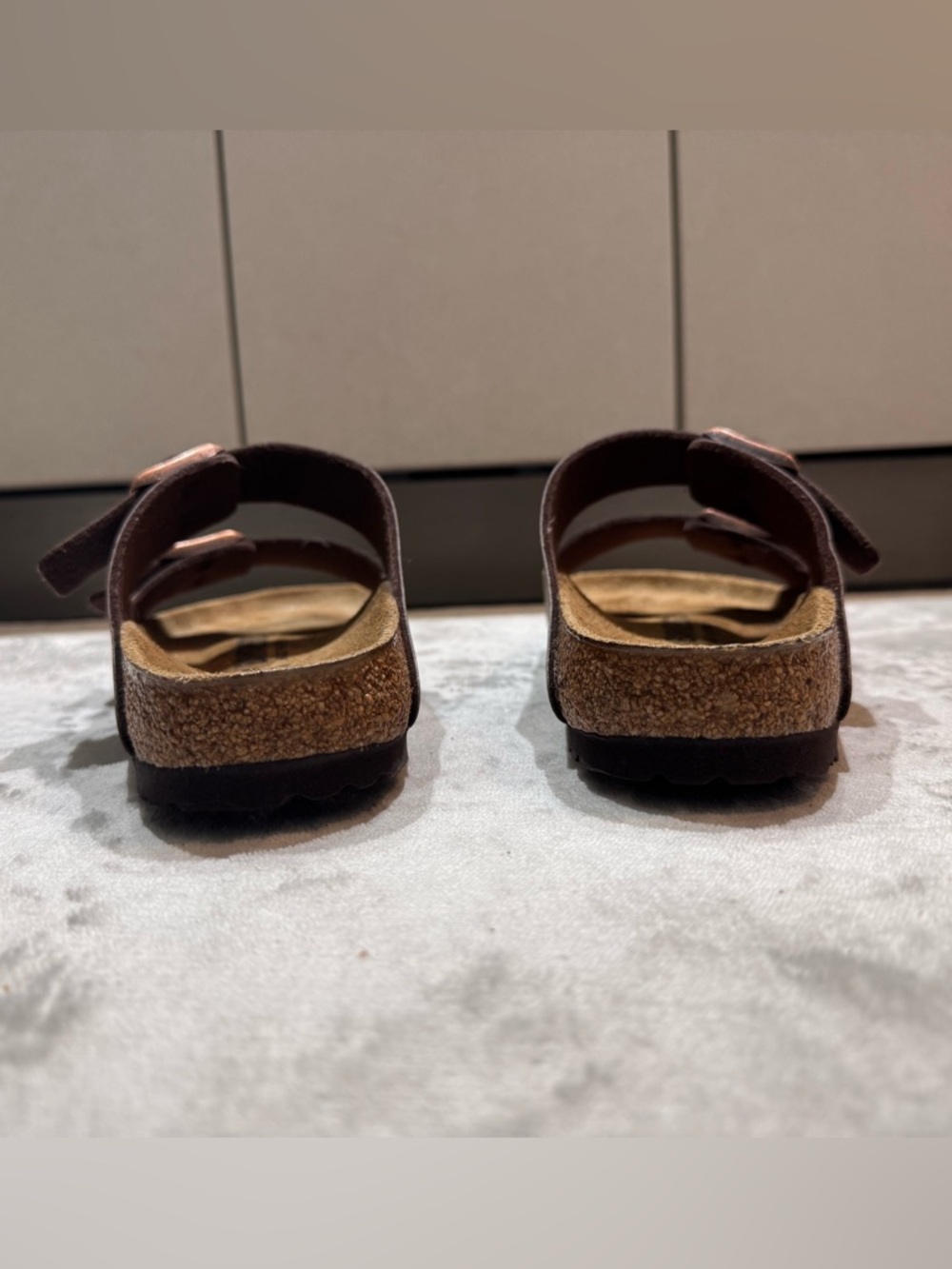 NWOT Birkenstock Womens Arizona Birkibuc Sandal, Mocha, EU 39/US 8, Narrow Width - Picture 8 of 14